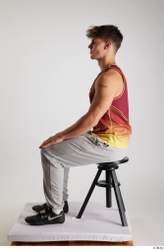 Man White Athletic Male Studio Poses